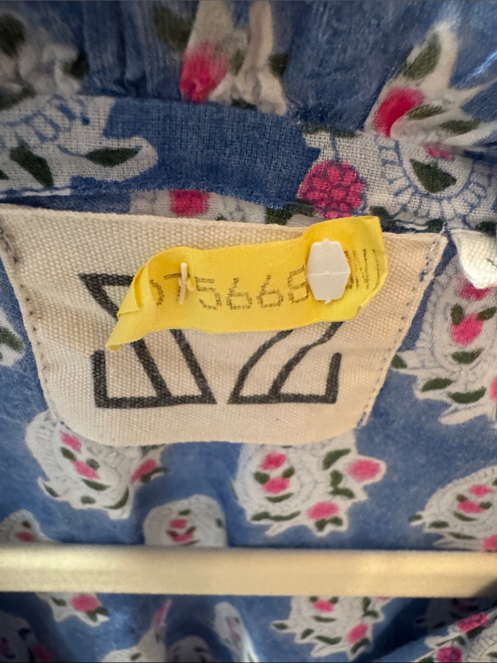 SZ Block Print Ruffle Button-Up - Picture 2 of 5